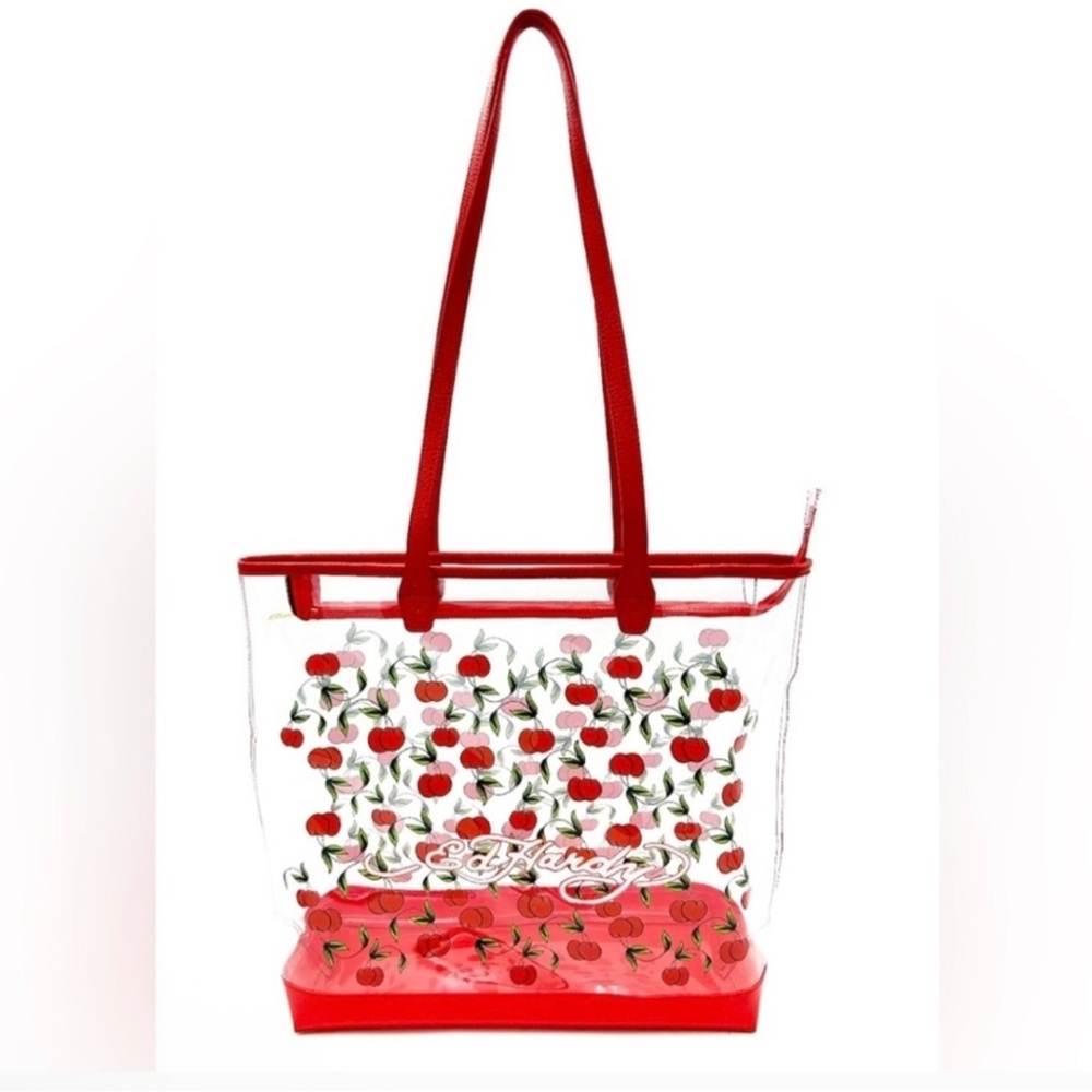 Ed Hardy Red and White Cherry Tote Bag